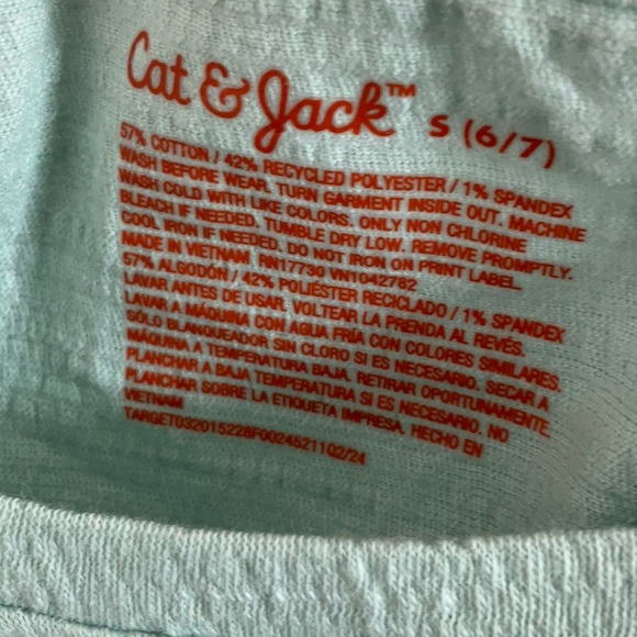 Cat & Jack Short Sleeve Shirt Size S (6/7) - Picture 8 of 8